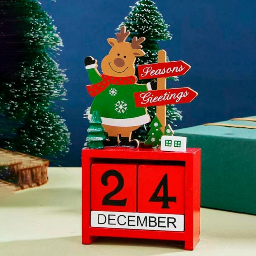 Calendario Navideño de Madera