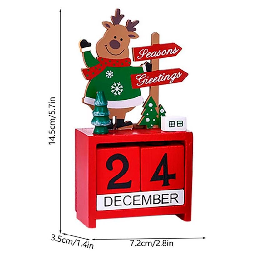 Calendario Navideño de Madera