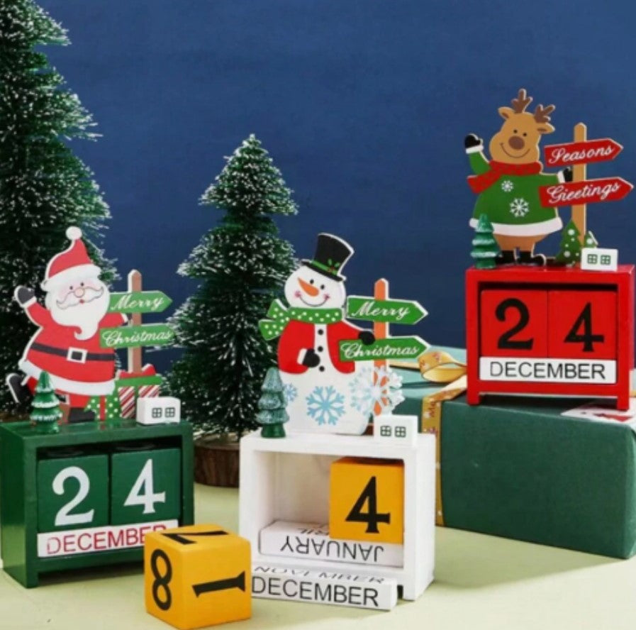 Calendario Navideño de Madera